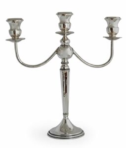 Sterling Silver Old Fashioned Candelabra with Filigree
