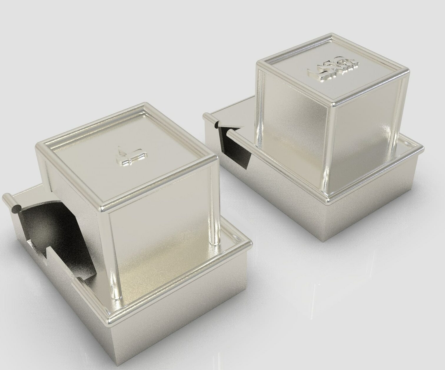 Tefillin Boxes Made of 925 Sterling Silver