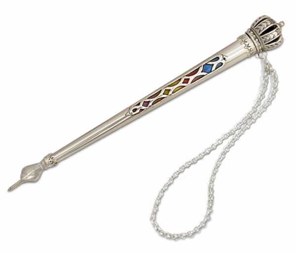 Silver Torah Pointer with Crown Decoration