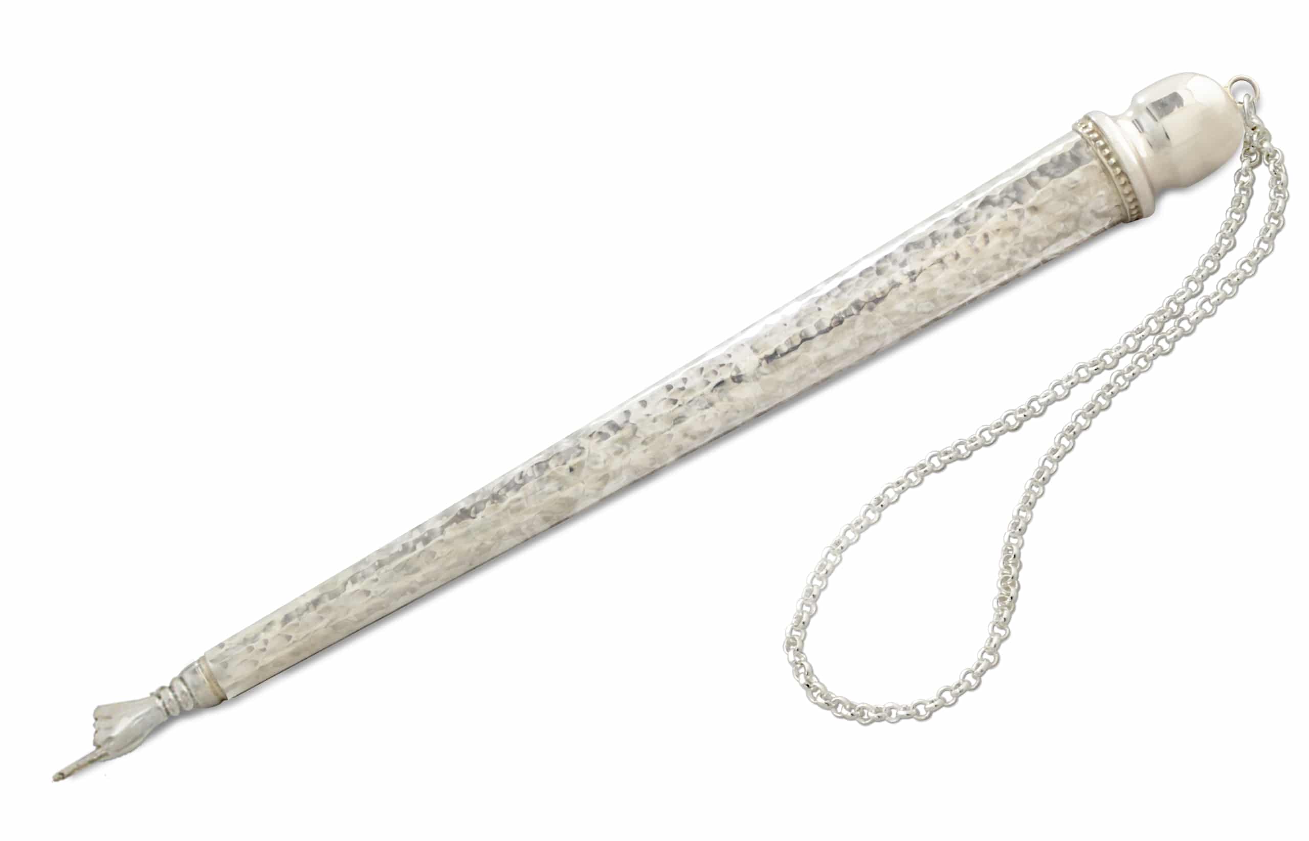 Hammered Torah Pointer with Name Tag
