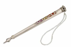 Personalized Silver Torah Pointer with Filigree