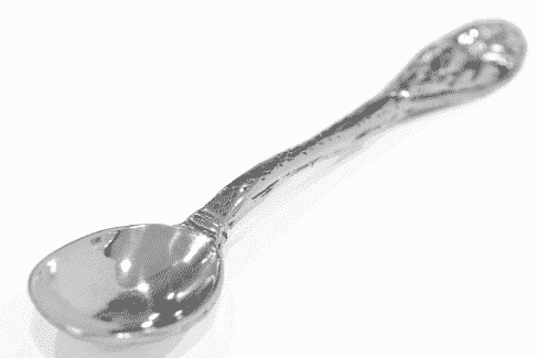 Floral Mid-Size Sterling Silver Teaspoon