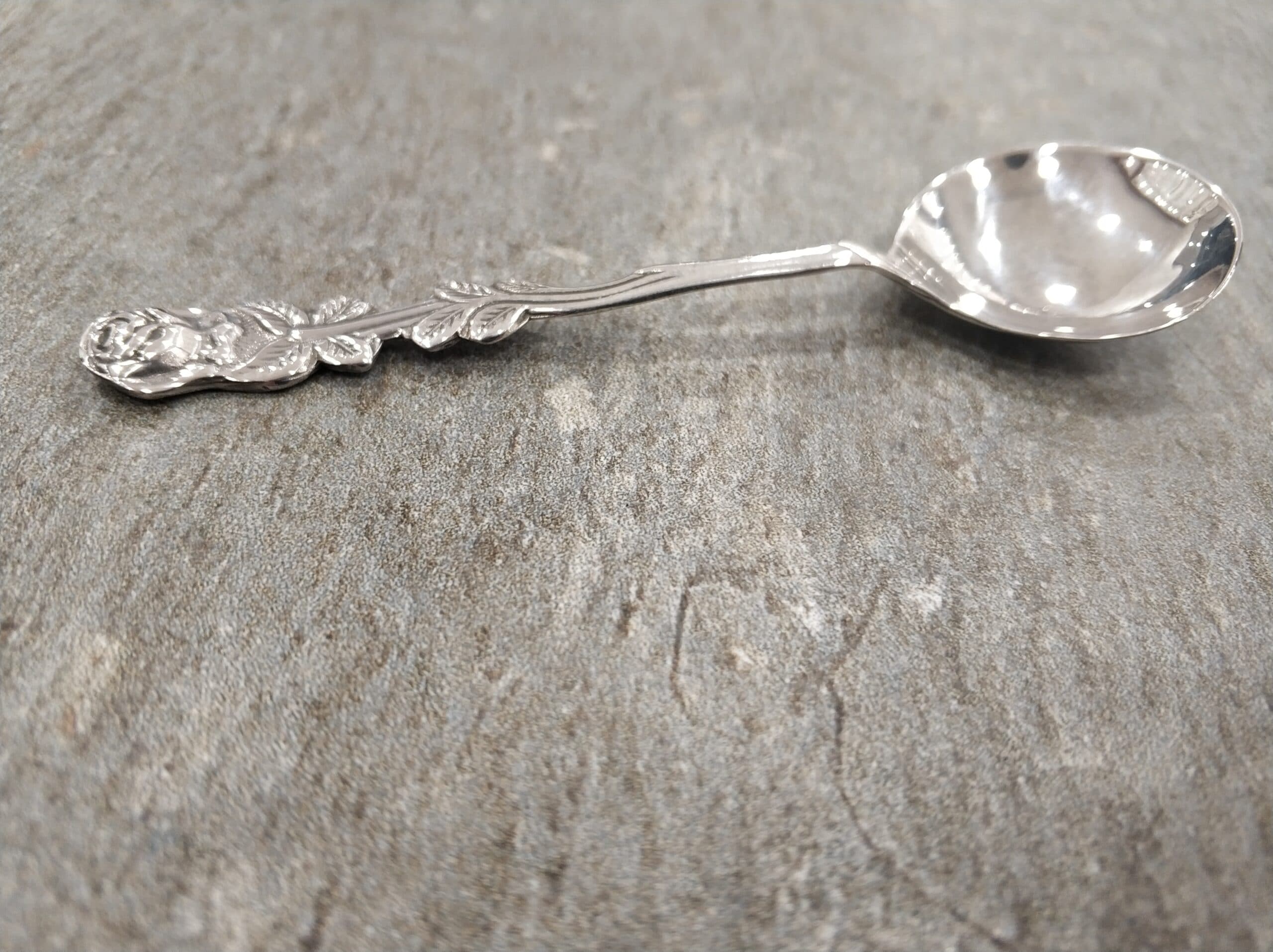 Silver Spoon with Handle & Custom Engraving