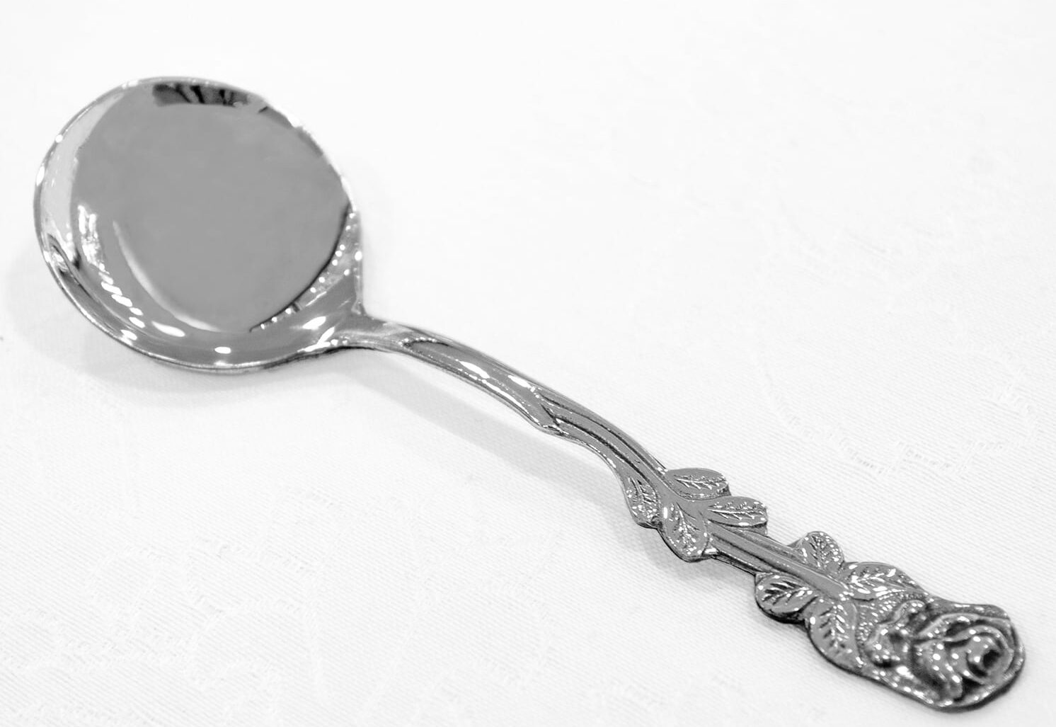 Silver Spoon with Handle & Custom Engraving