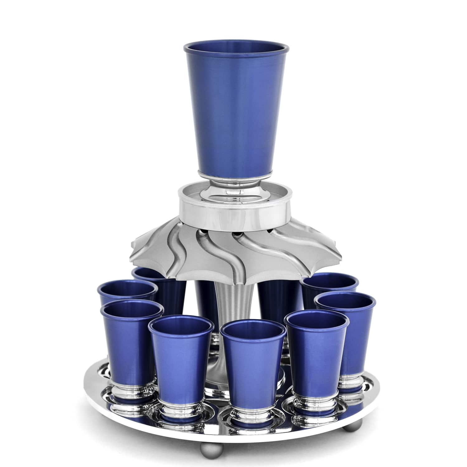Aluminum Wine Fountain with 10 Liqueur Cups