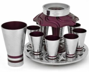 Aluminum Wine Fountain with 8 Liqueur Cups