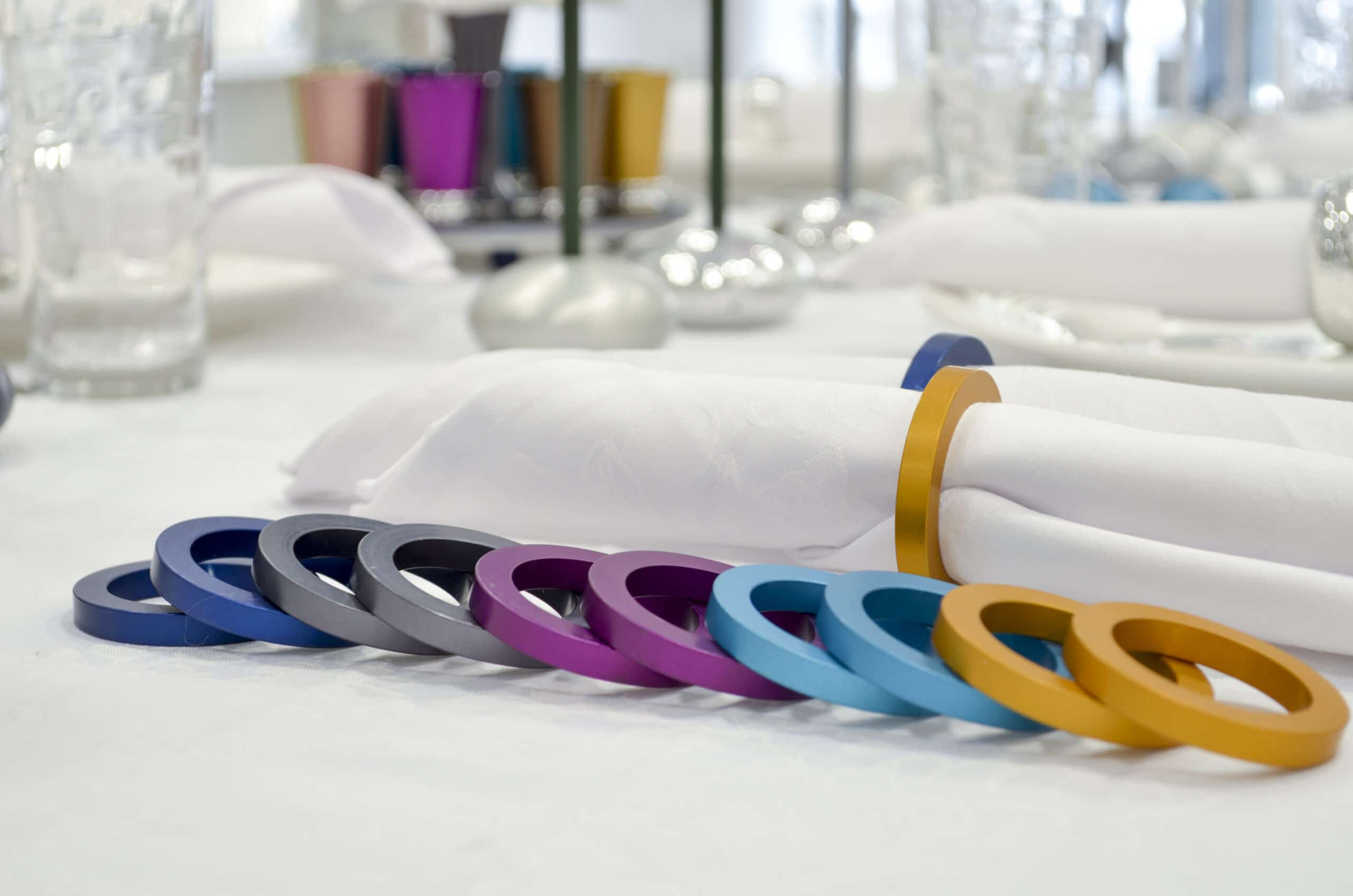 Colorful Aluminum Napkin Holder Rings