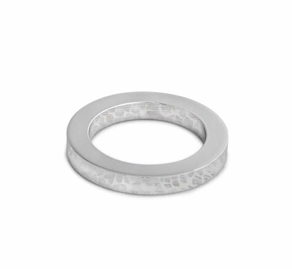 Hammered Aluminum Napkin Ring Holder Rings