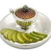 Silver Bee Hive Honey Set with Enamel