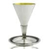 Modern Cone Shaped Sterling Silver Liquor Set