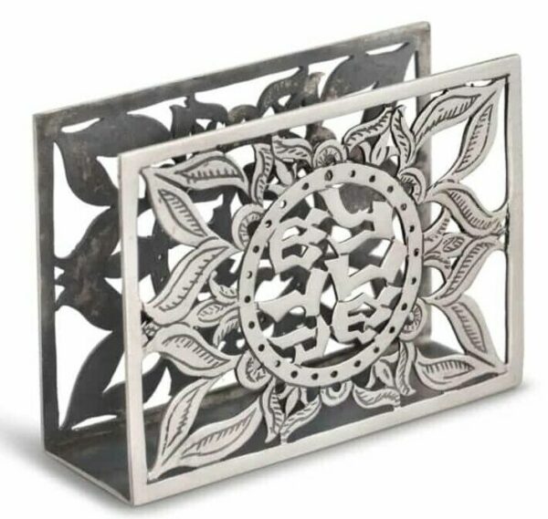 Silver Matchbox Cover Floral Design & Blessing