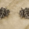 Leaves Shaped Tallit Clips Sterling Silver