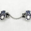 Sterling Silver Hamsa Tallit Clips with Enamel