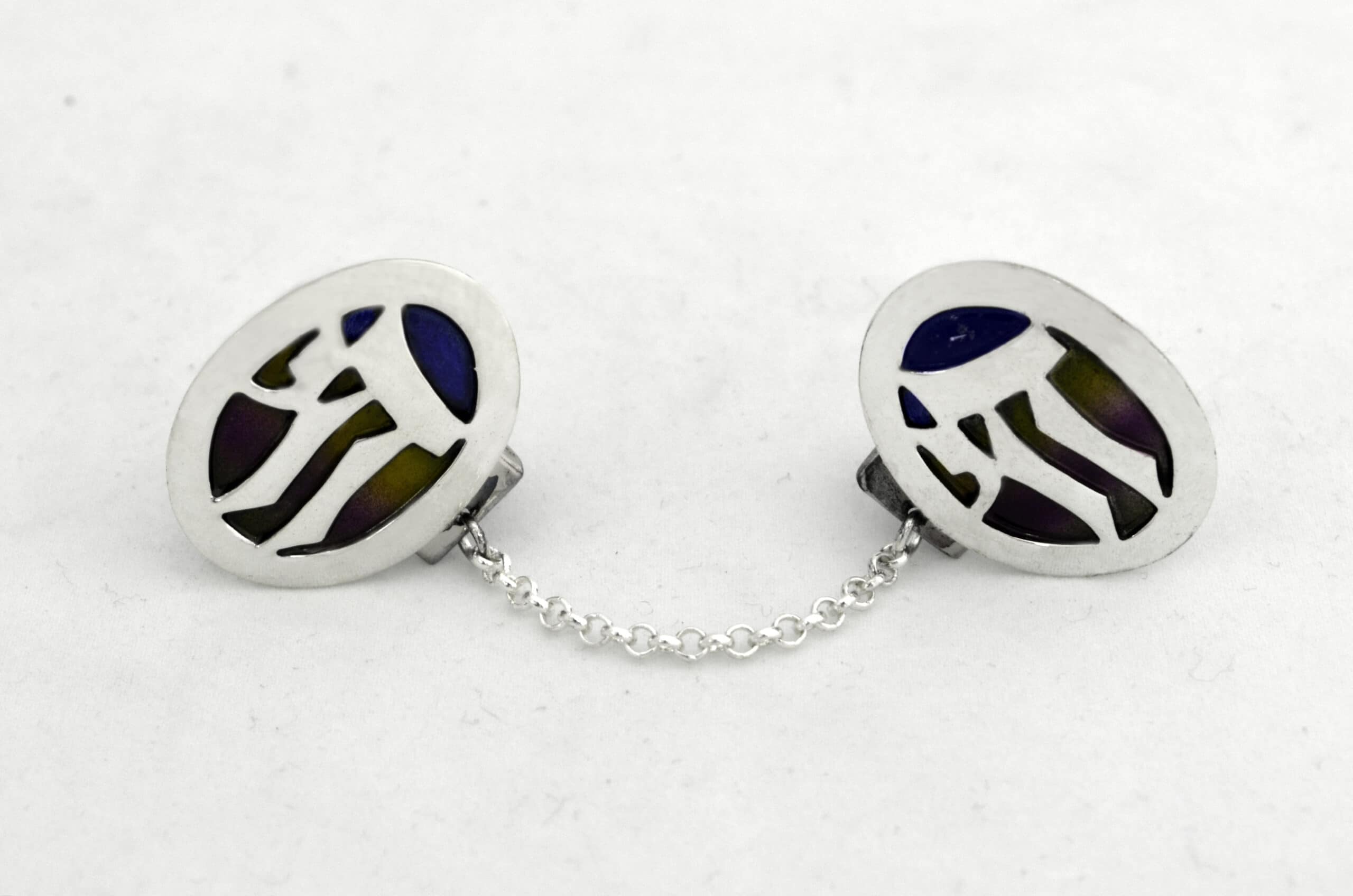 Colorful Sterling Silver Large Tallit Clips