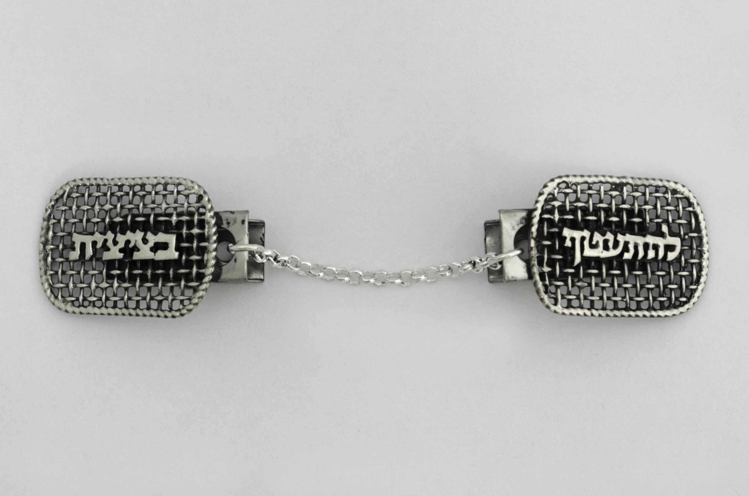 Clear Tallit Clips Made of 925 Sterling Silver