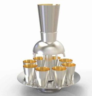 Modern and Smooth Silver Wine Fountain