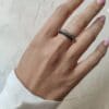 14k White Gold Ani Ledodi Ring with Black Diamonds