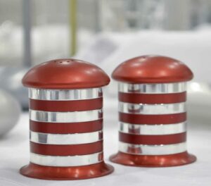 Salt & Pepper Shakers with Shiny Finish