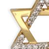 Yellow 14K Gold Star of David Pendant with Diamonds