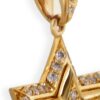 Mid-size Star of David White Gold Diamond Pendant Layered