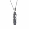 Torah Scroll White Gold with Black Diamonds Necklace