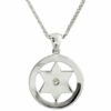 Magen David Necklace made of White Gold with Diamond