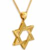 Fashionable Star of David White Gold Necklace