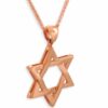 Fashionable Star of David White Gold Necklace