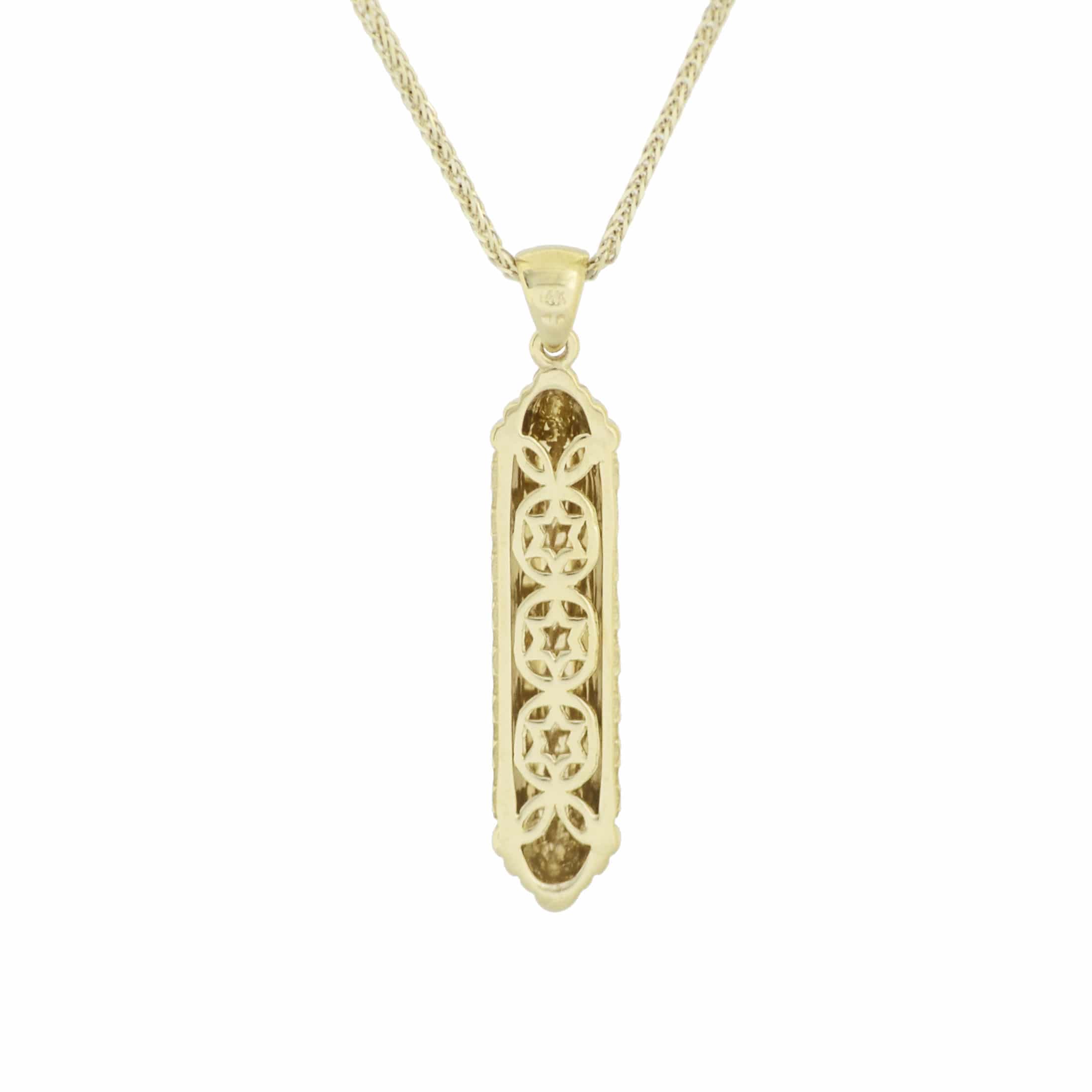 Gold Mezuzah pendant for men