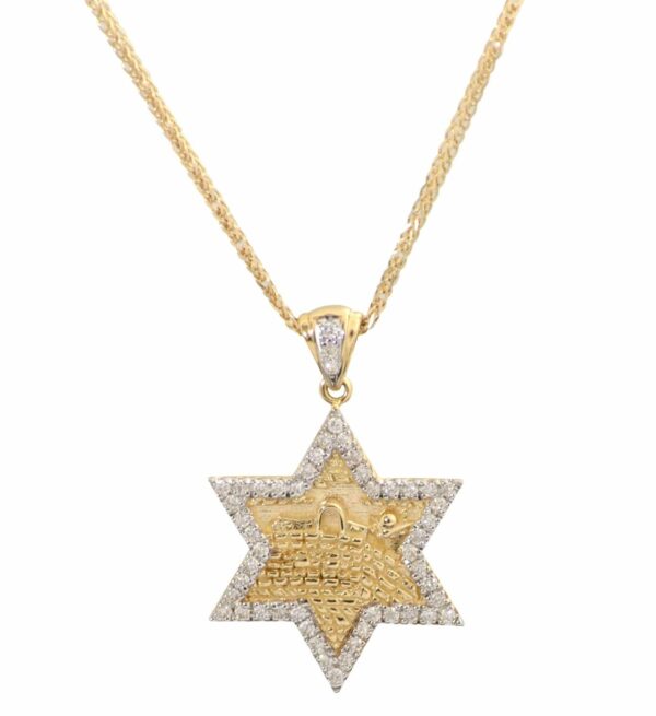 Jerusalem 14k Gold & Diamonds Pendant
