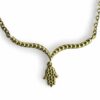 14K White Gold Hamsa Necklace