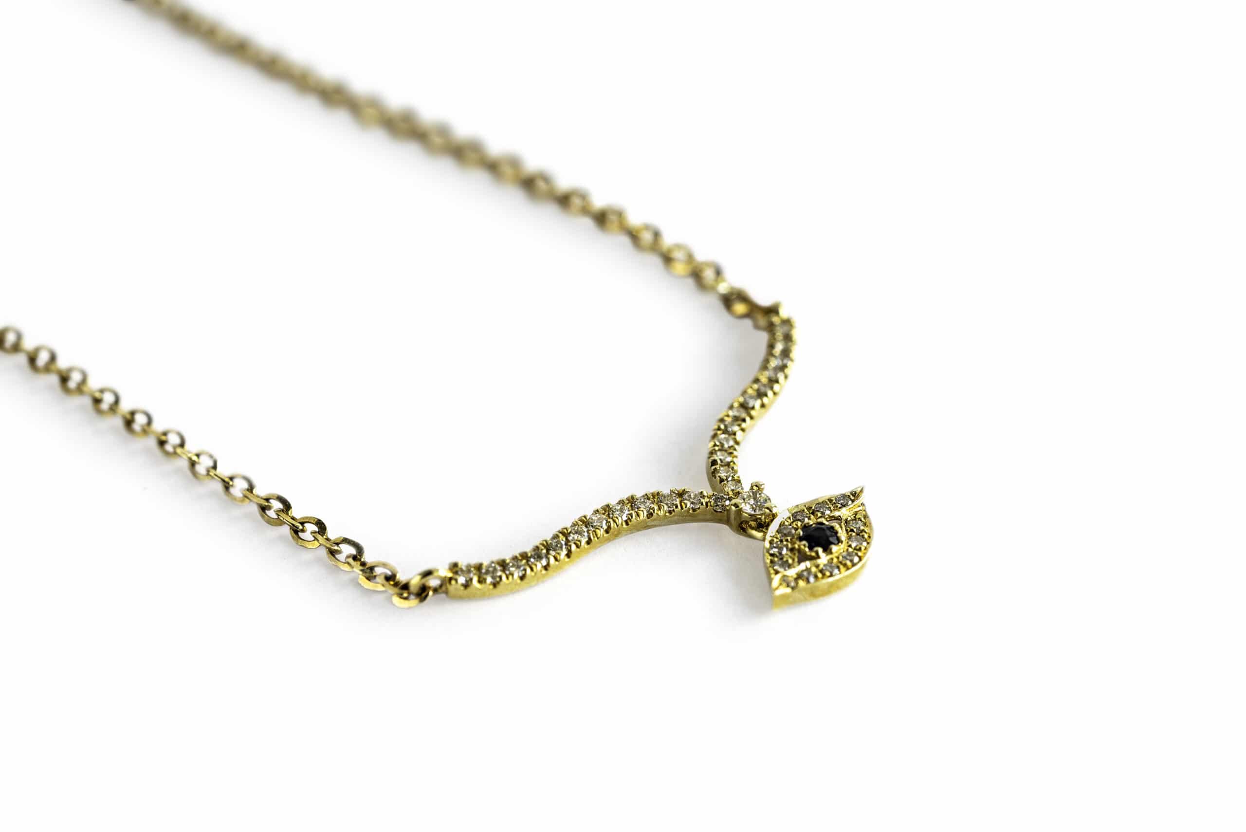 Stunning 14K Evil Eye Gold Necklace