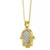 Delicate Hamsa 14K Gold Necklace