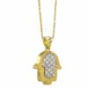 Delicate Hamsa 14K Gold Necklace