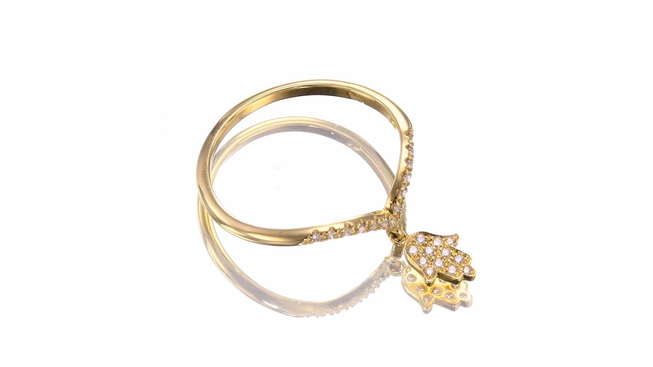 Stunning 14K White gold ring Jewish Ring