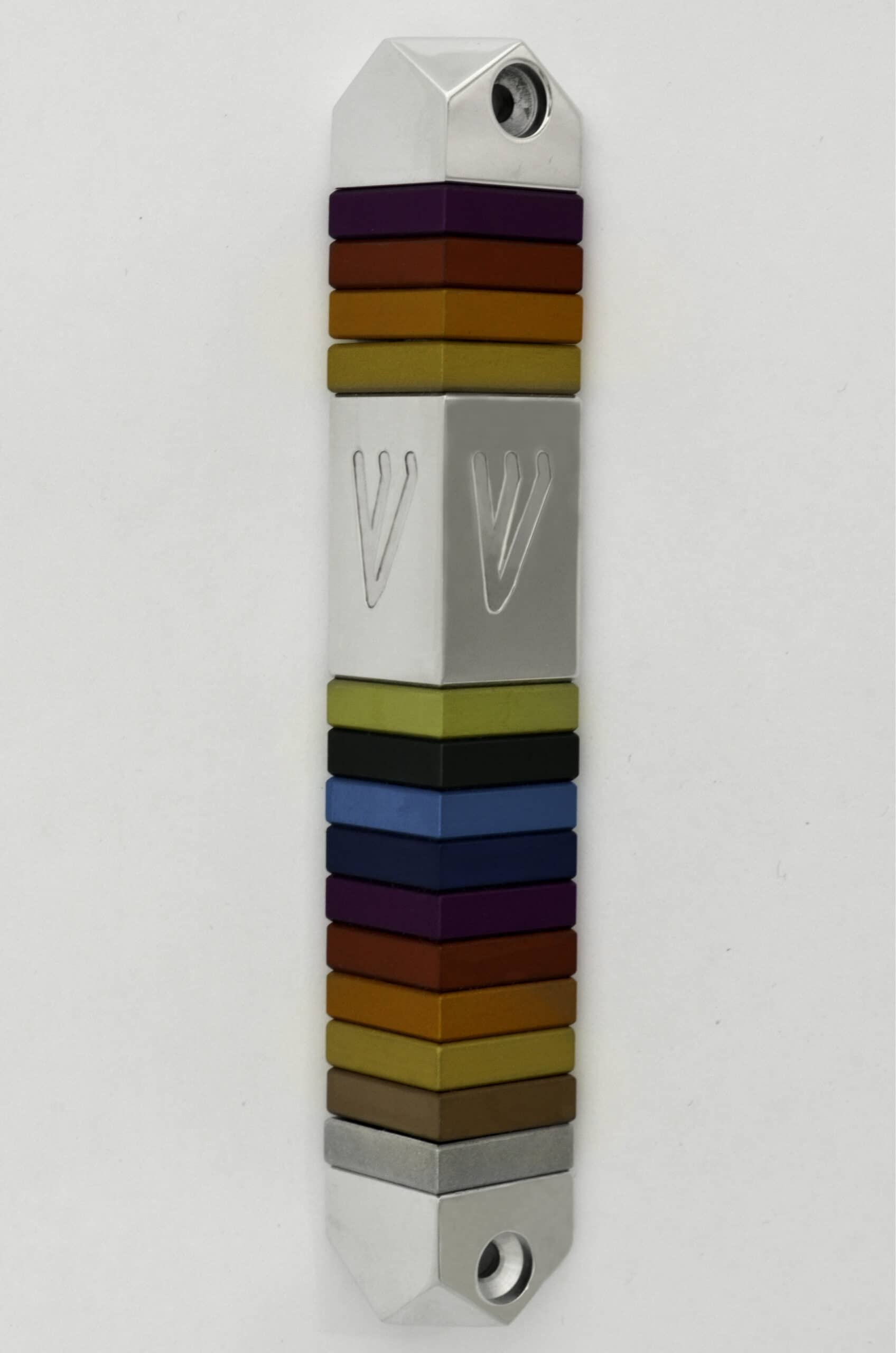 Aluminum Colorful & Stylish Triangle Mezuzah Case