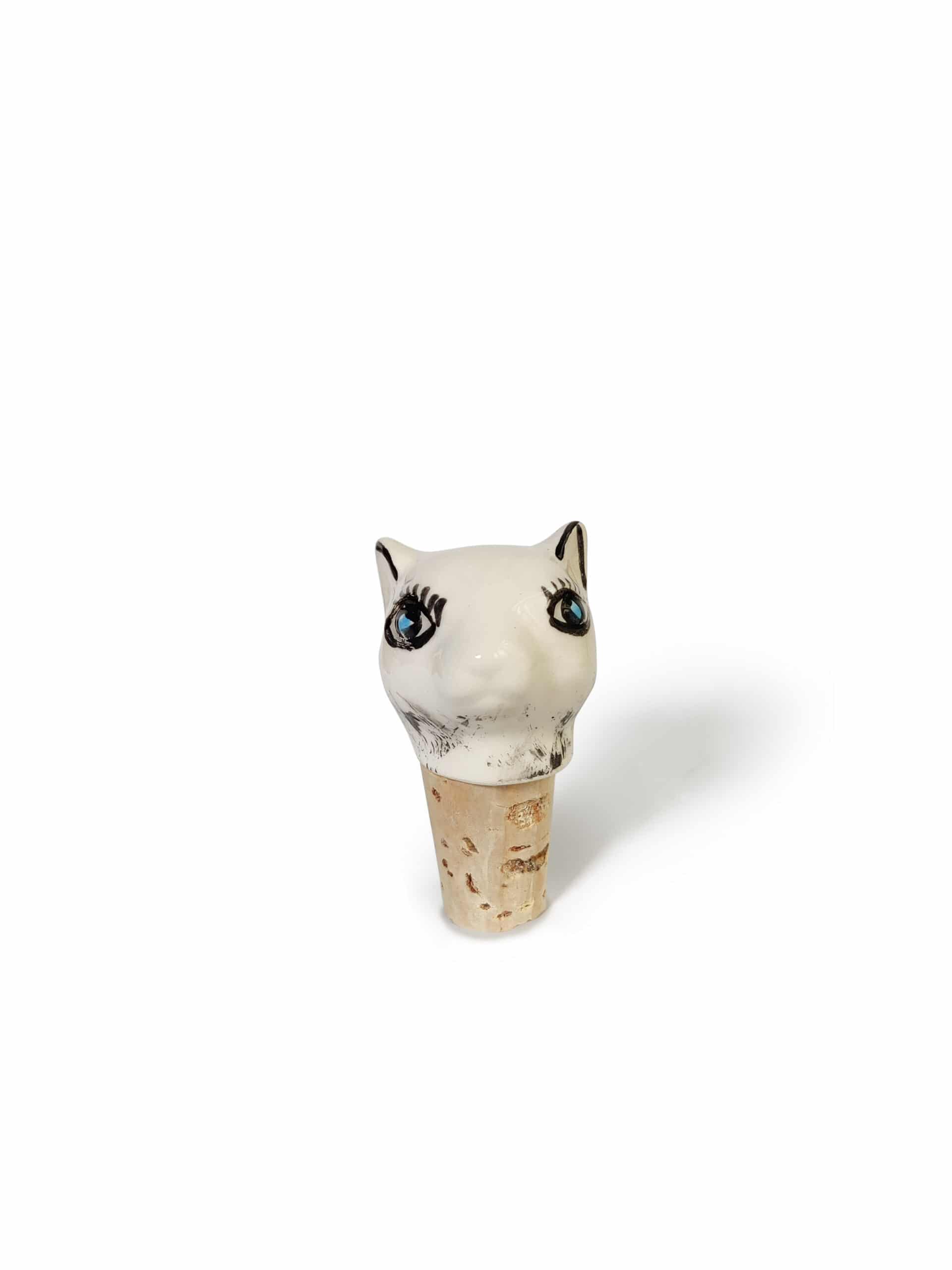 Decorative Ceramics Cat Shaped Wine Cork