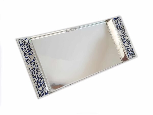 Sterling Silver Large Tray with Vine Decorations