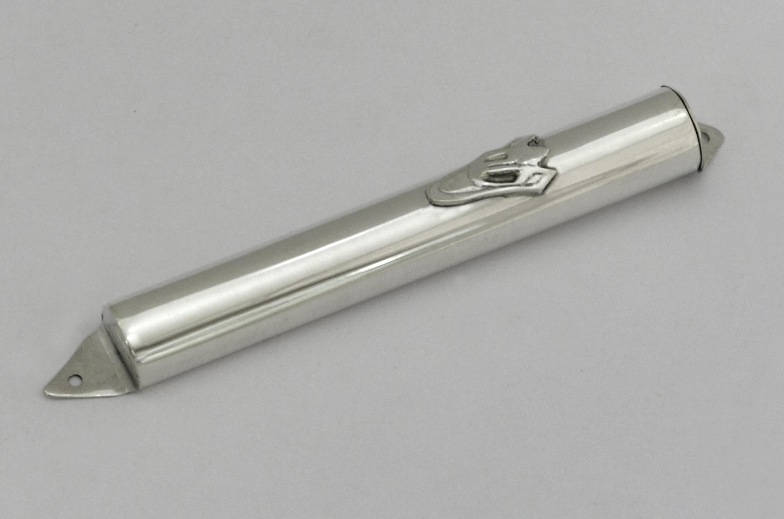 Classic Rounded Sterling Silver Mezuzah Case