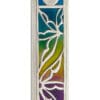 Extra Large Colorful Mezuzah Case Made of Silver