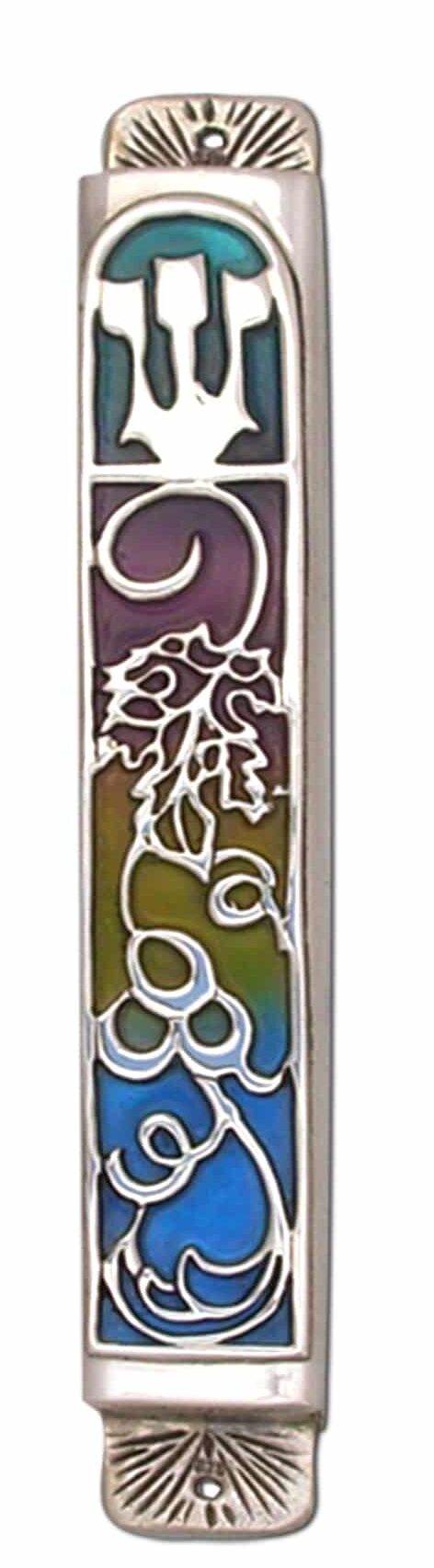 Colorful & Nature Inspired Silver Mezuzah Case