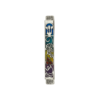 Colorful Silver Mezuzah Case With Natural Amethyst Stones