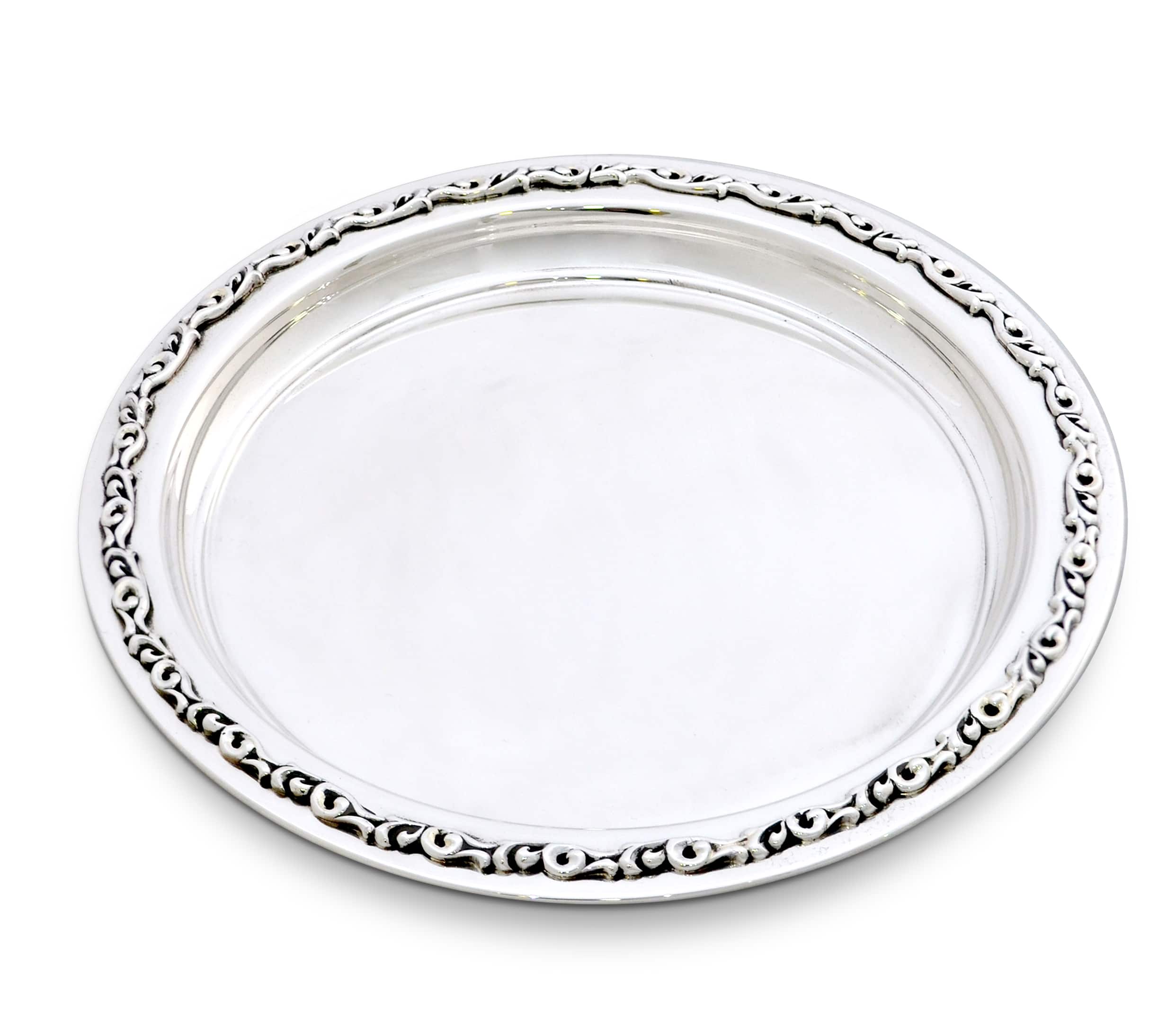 Sterling Silver Elegant Large Plate