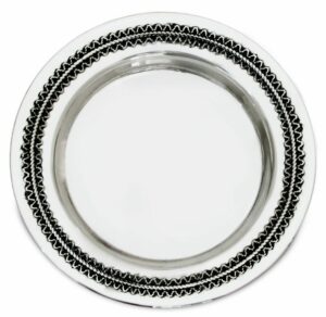 Sterling Silver Small Filigree Plate for Kiddush Cup with Filigree