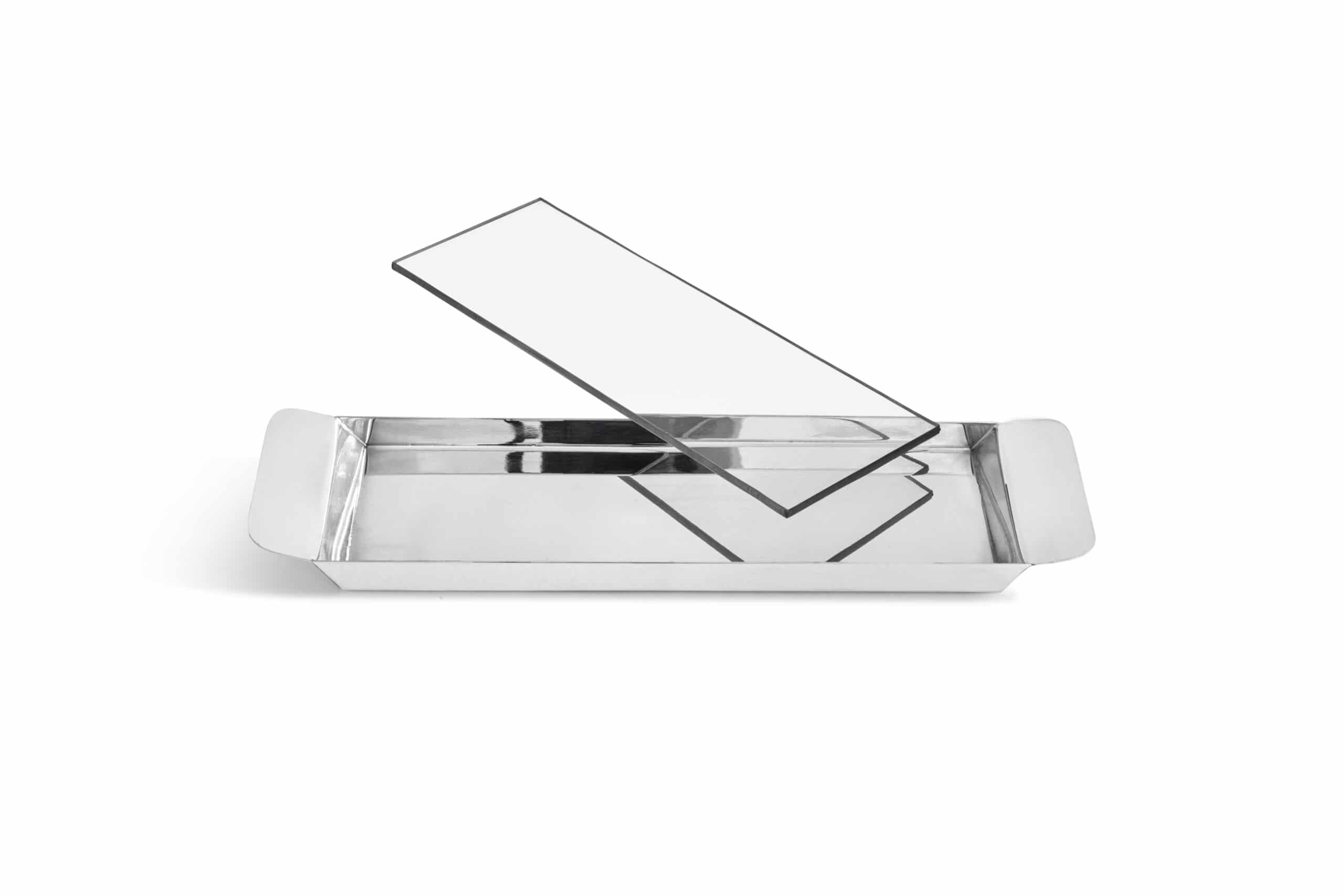 Classic 925 Sterling Silver Smooth Candlesticks Tray –