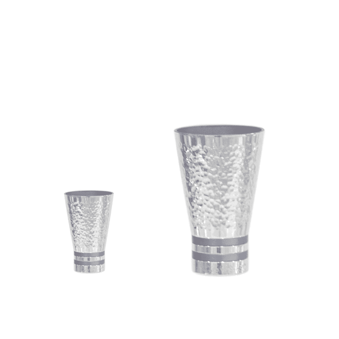 Hammered and Elegant Anodized Aluminum Small Cup