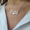 Custom English Name Love Gold Necklace