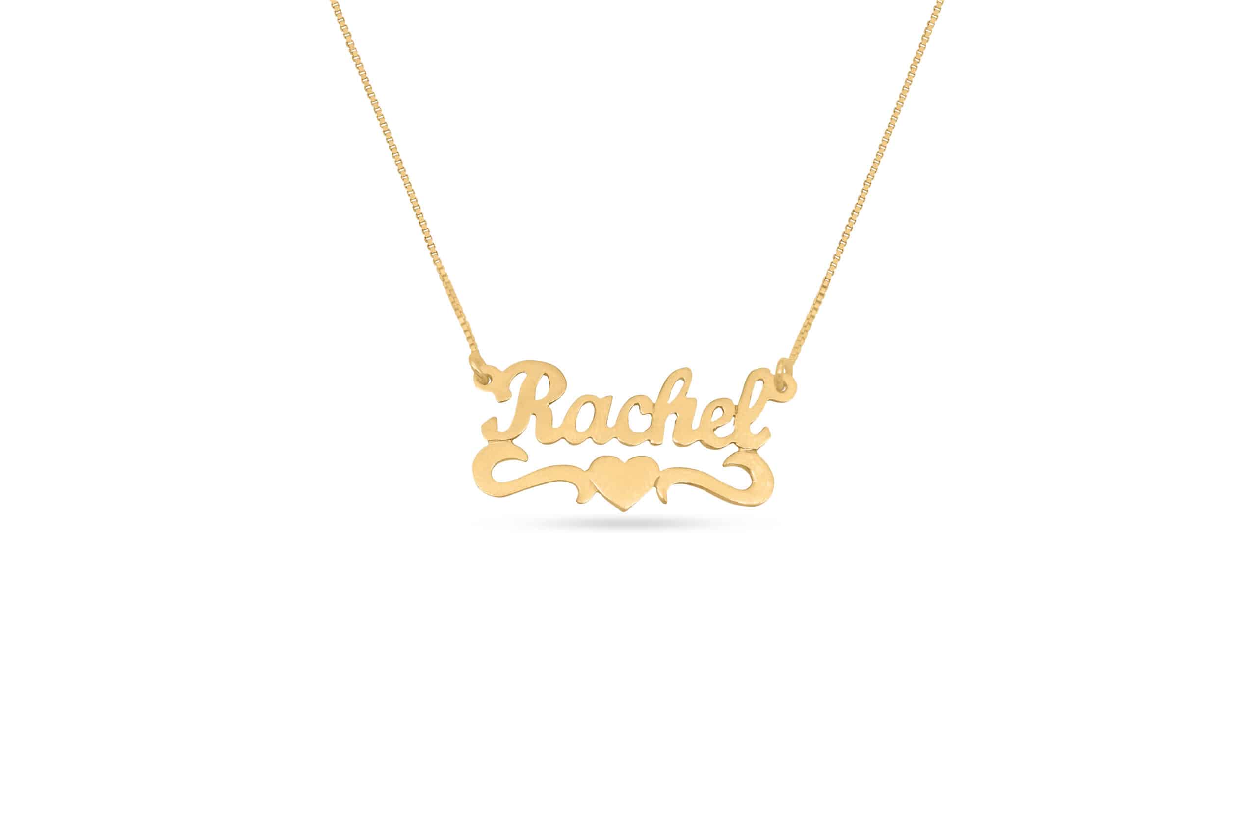 Custom English Name Love Gold Necklace