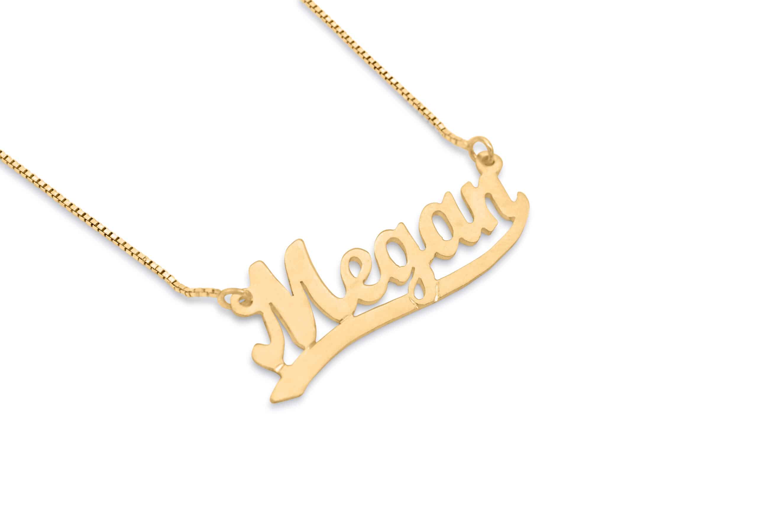 Fashionable 14K Gold Custom Name Necklace