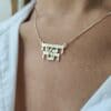 Full Hebrew Name Classic Silver Necklace